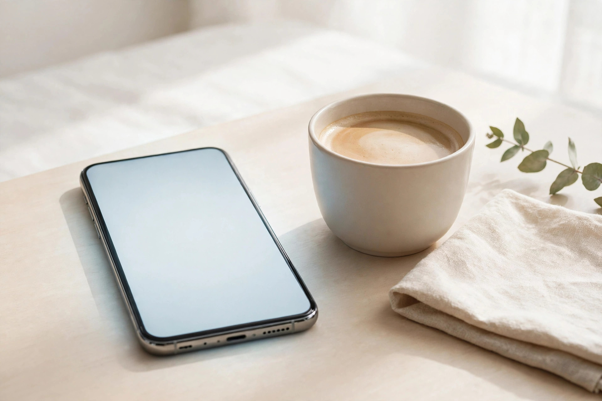 Phone on a desk