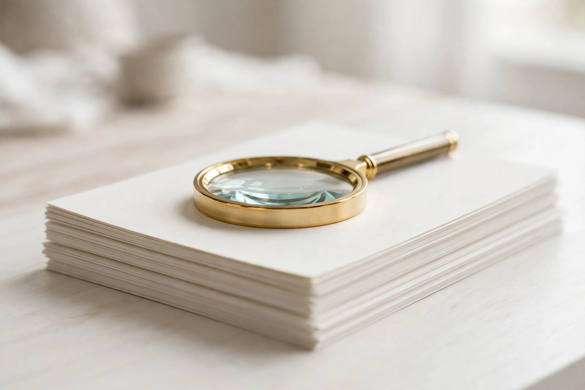 Magnifying glass over monthly processing statements